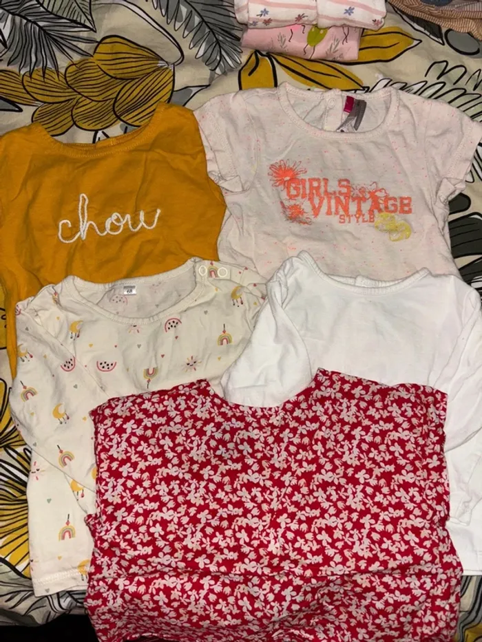 Lot t-shirt manche courte manche longue - photo numéro 2
