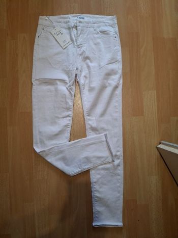 Pantalon toile blanc T42 neuf