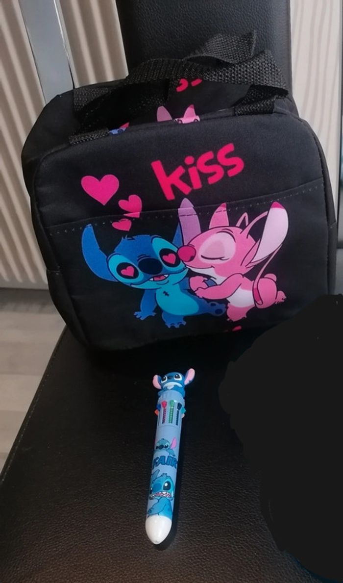 Ensemble sac isotherme goûter Stitch et stylo Stitch 🍪