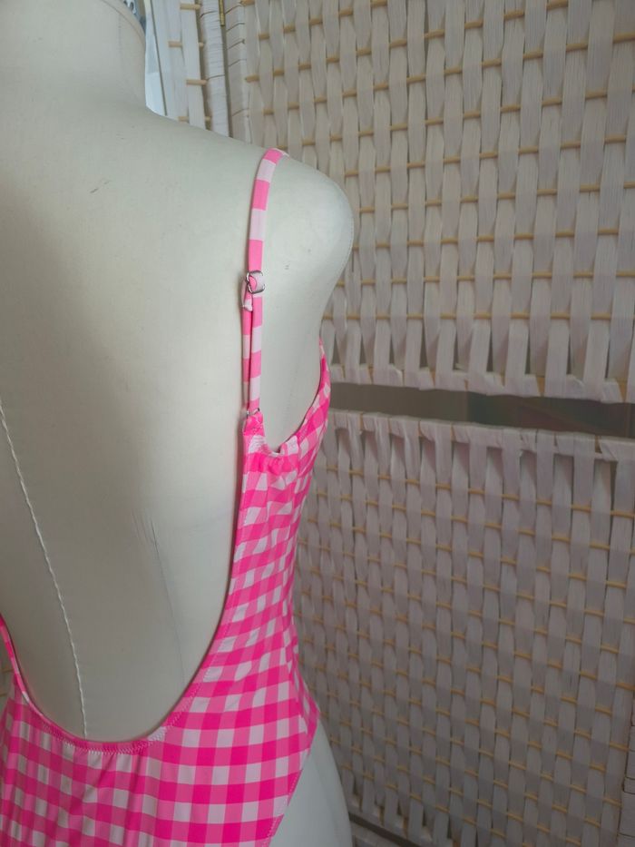 🌸joli maillot de bain 1 pièce Etam rose Gingham / Vichy femme T40 - photo numéro 6