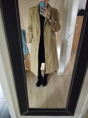 Trench long beige Camel vintage taille 40 coton
