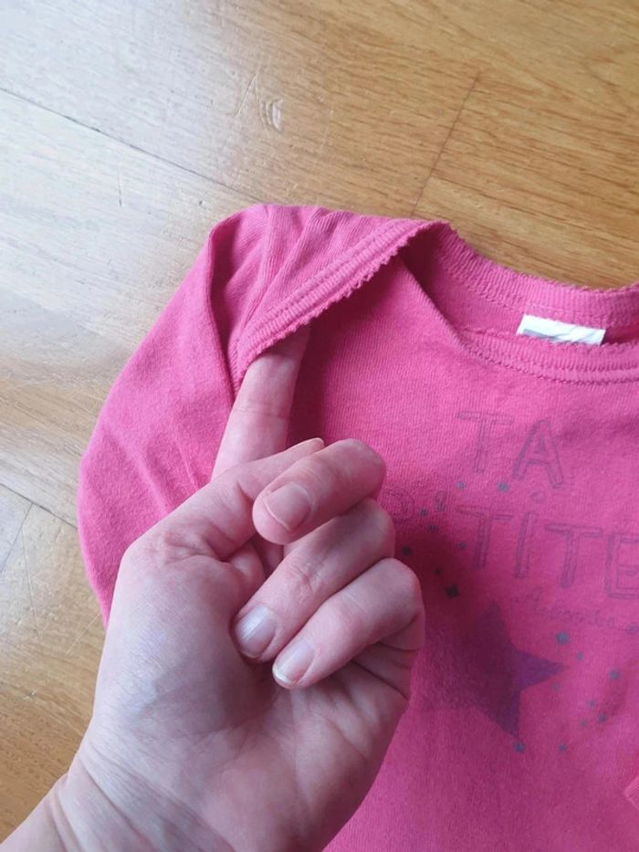 Pyjama sans pieds 6 mois Absorba Ta p'tite étoile rose fushia - photo numéro 3