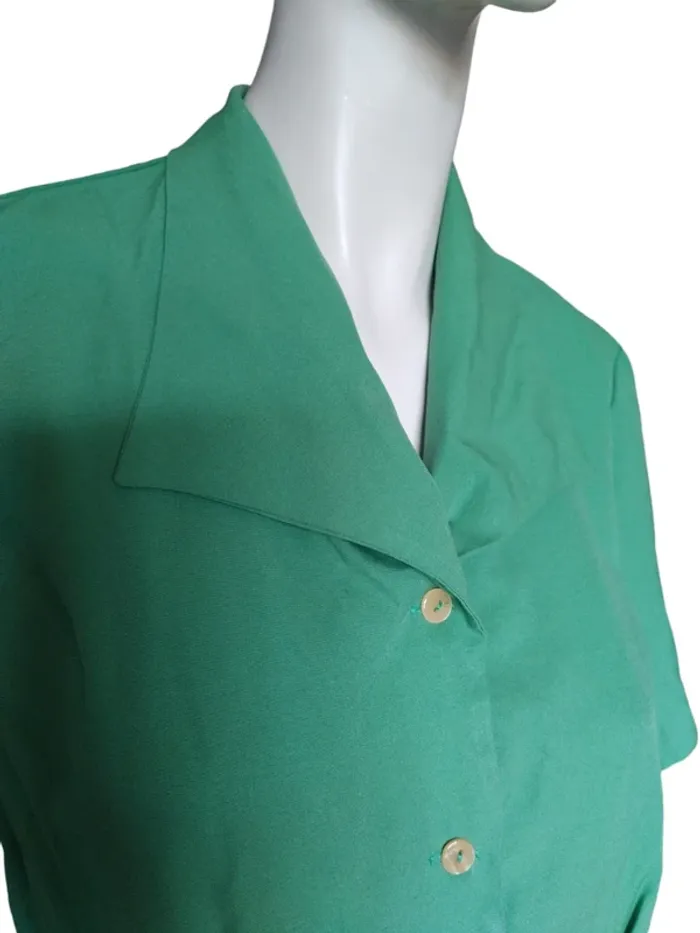 Chemise chemisier printemps été vintage retro vert green - photo numéro 2