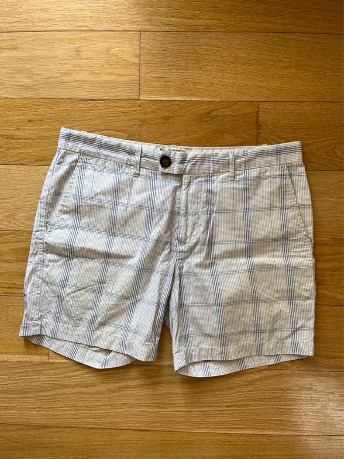 🩳 Short à carreaux blanc et bleu Penguin – Taille 32 🩳 - photo numéro 2