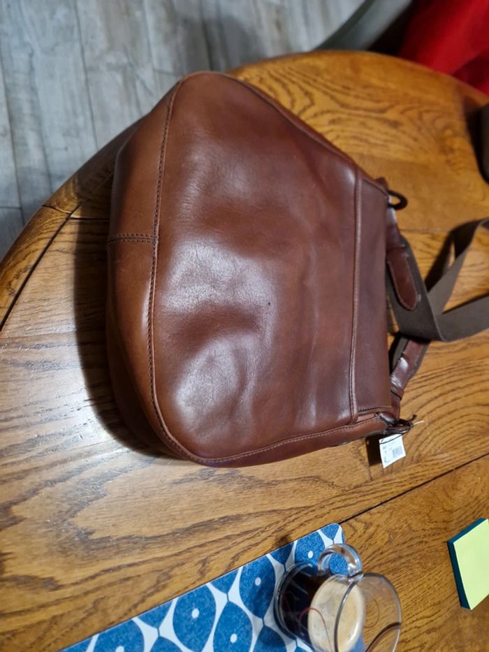 Sac bandoulière cuir Carlton Just Campagne neuf - photo numéro 5