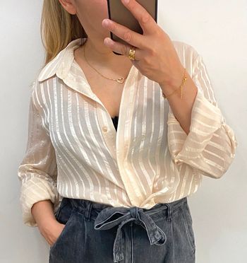 Chemise fluide Mango crème taille M