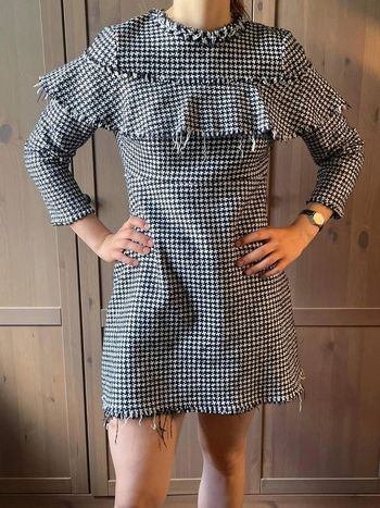 Robe Zara Noire et Blanche en Tweed