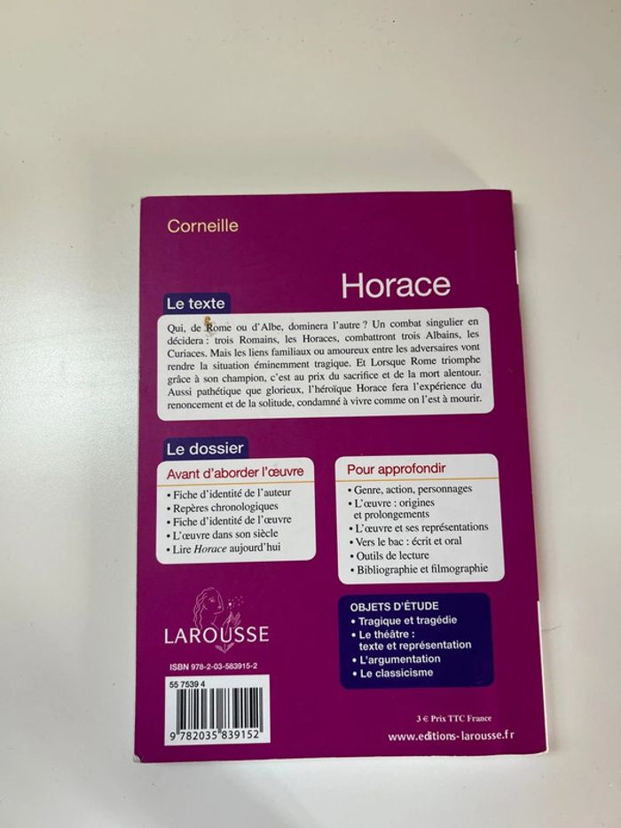 Livre horace corneille - photo numéro 2