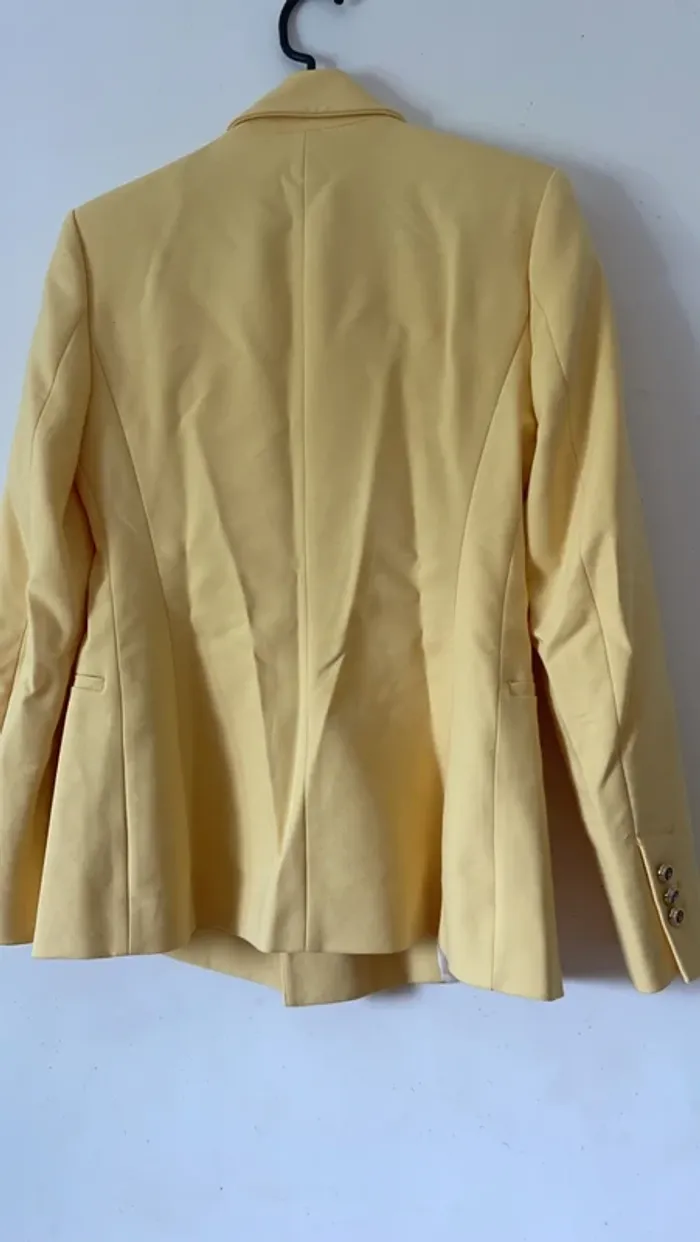 Ensemble Tailleur Jaune pâle Zara Veste Blazer + Pantalon XS/S 💛 - photo numéro 18