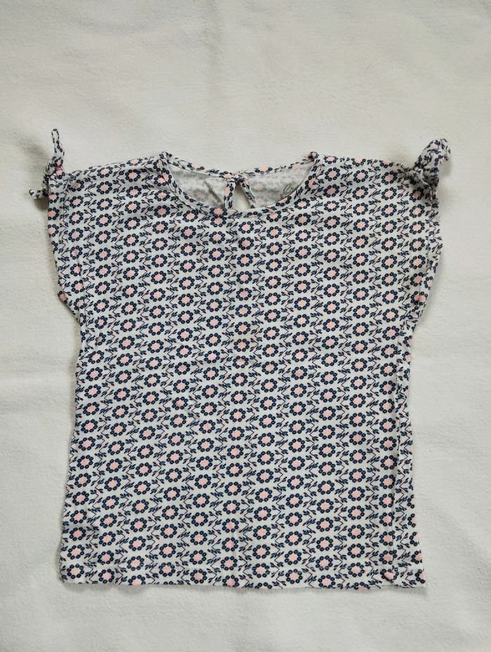 T-shirt manches courtes fille 36 mois Creeks motifs géométriques