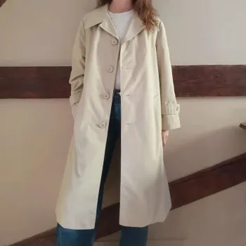 Trench mi-long crème Blizzand années 70