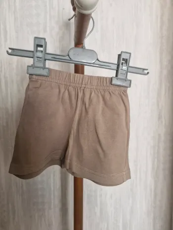 Short bébé mixte 18 mois Tex Baby marron clair beige coton