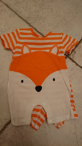 Barboteuse / combishort orange renard