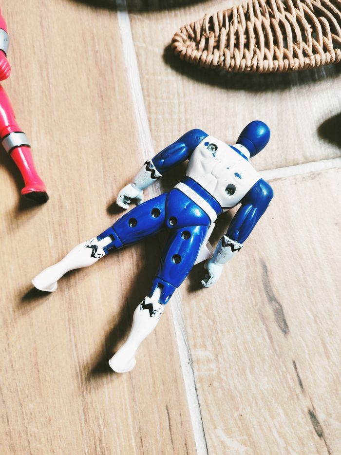 🙅 Power rangers Time force rouge/ Lost galaxy bleu/ Spd - Lot de 3 Figurines - photo numéro 6