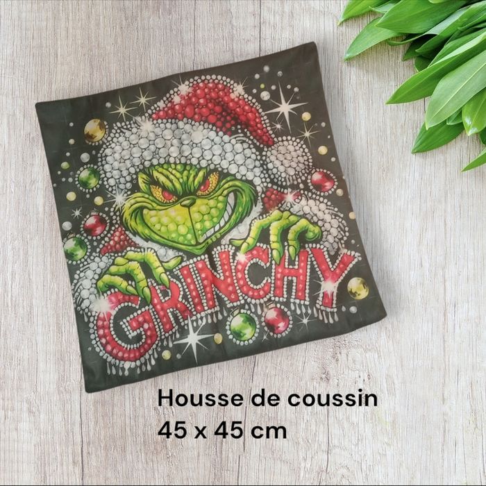 Housse de coussin Grinch Noël