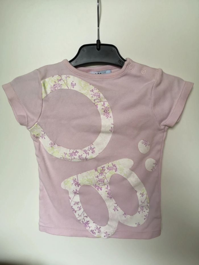 Tee-shirt rose Obaïbi 18 mois