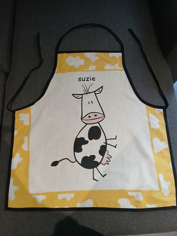Tablier de cuisine vache.