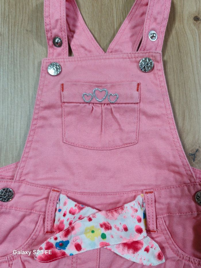 Salopette bébé fille rose U Petit – Taille 6 mois - photo numéro 2