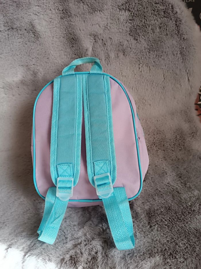 sac à dos bleu et violet ELSA reine des neiges maternel - photo numéro 3