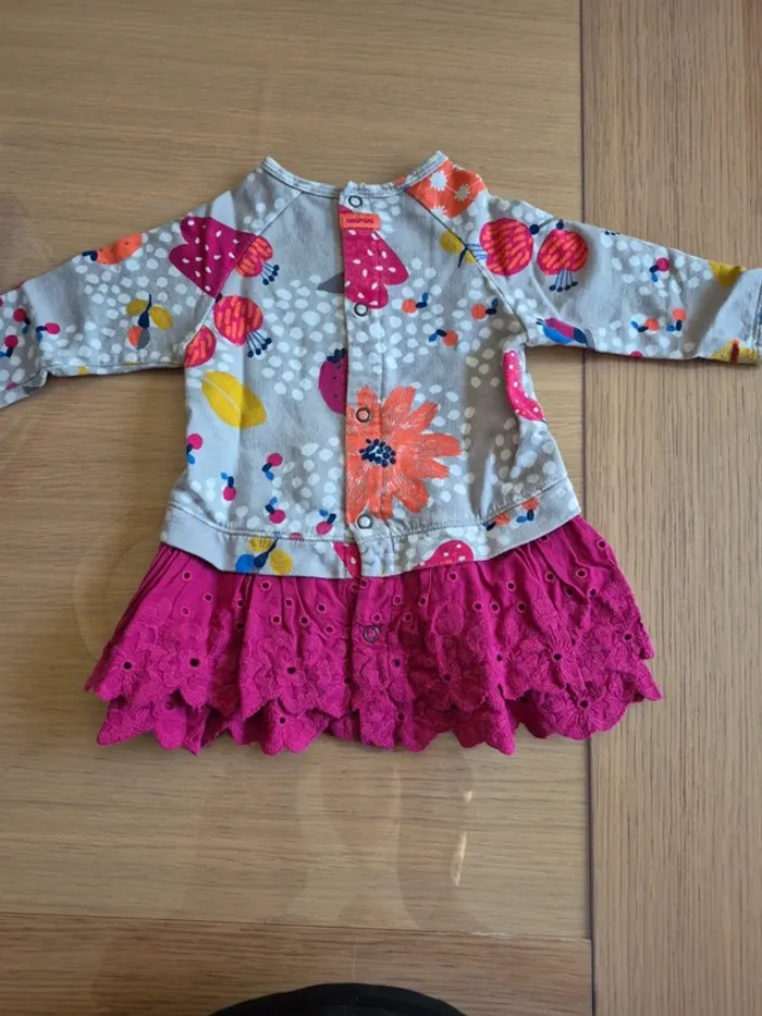 Robe catimini 6 mois 68 cm Motif fleurs - photo numéro 5