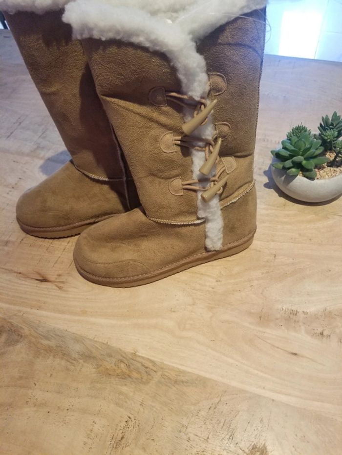 Bottes fourrées camel - photo numéro 4