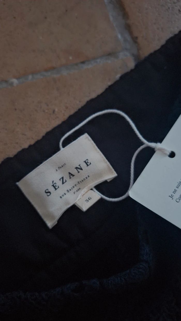 Pantalon Fausto Sézane – Bleu marine – T.36 – Neuf avec étiquette - photo numéro 6