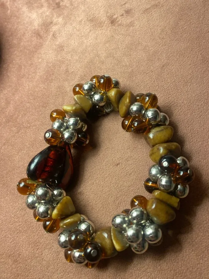 Bracelet vintage pierre et verre - photo numéro 7