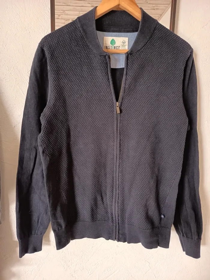 Gilet zippé bleu marine Bonobo