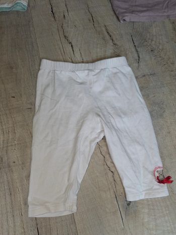 Leggings blanc fille 12 mois