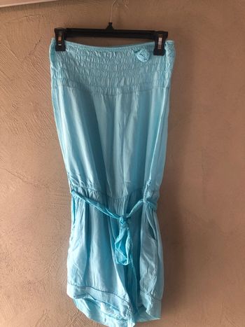 Combi short bustier bleu turquoise taille 36
