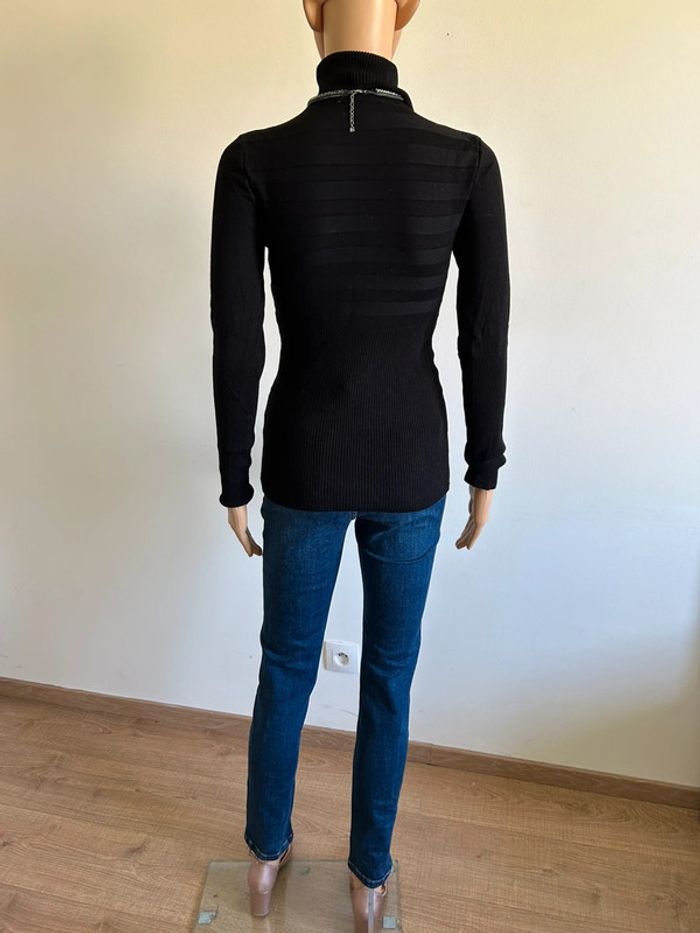 Pull noir à col roulé Morgan taille S bon état - photo numéro 9