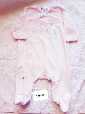Pyjama velour kitchoun 3 mois