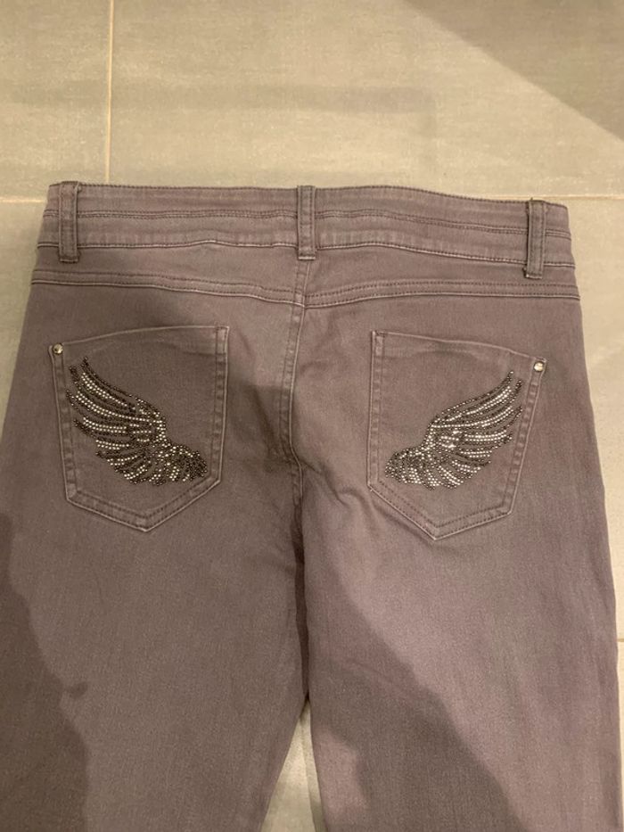 Jean droit gris Camaieu taille 38 - photo numéro 3