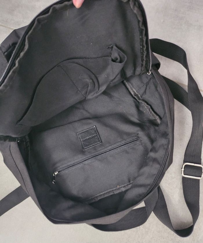 Sac à dos noir en toile - photo numéro 6