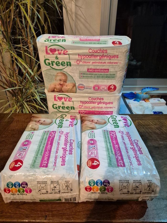 Couche taille 4 Love and Green : 184 couches - photo numéro 2