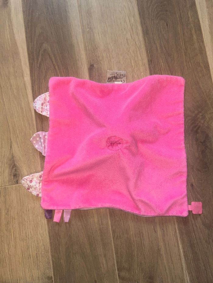 Doudou vache girafe rose fleurs nattou - photo numéro 4