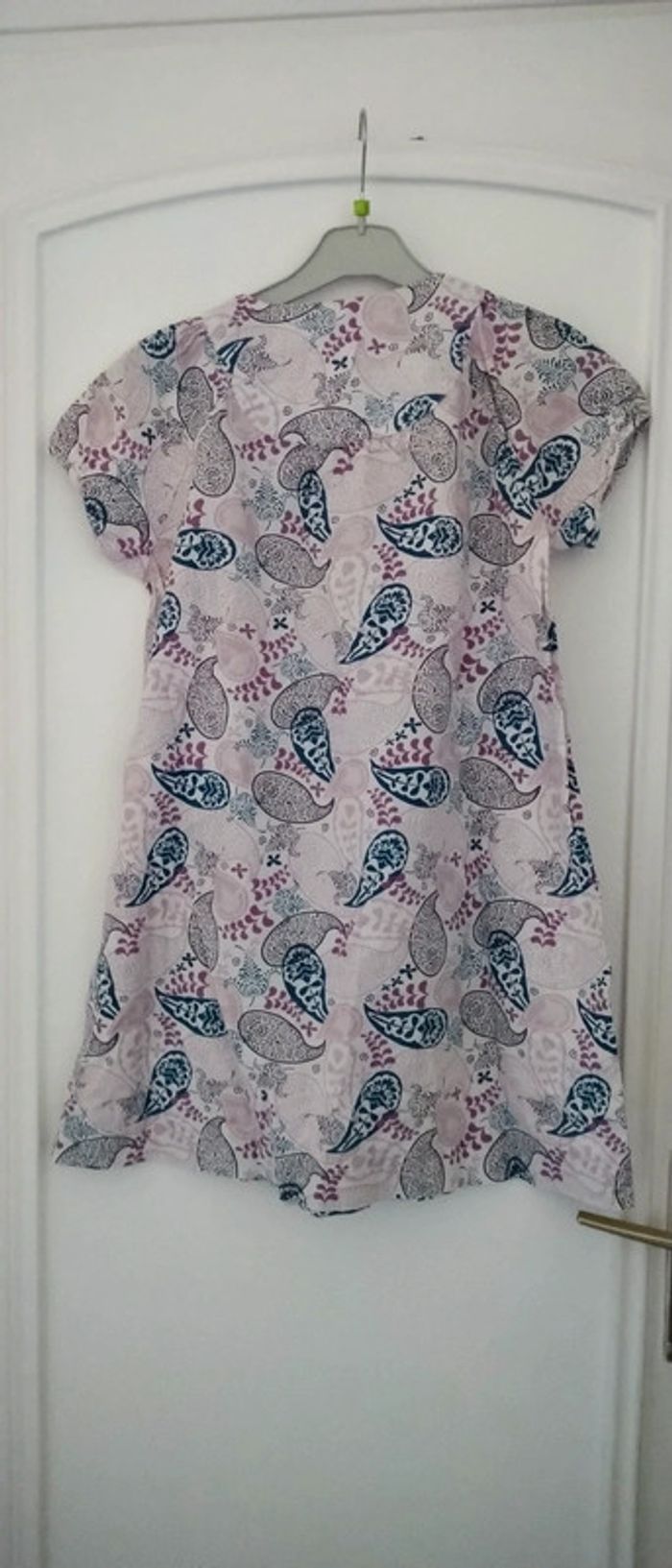 Tunique longue motif feuilles rose fille 12 ans vert baudet - photo numéro 4