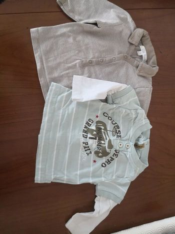 2 tee-shirts manches longues 3 mois
