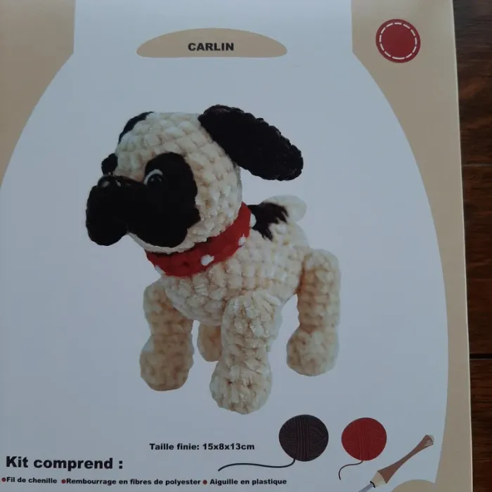 Kit crochet Chien carlin - photo numéro 4