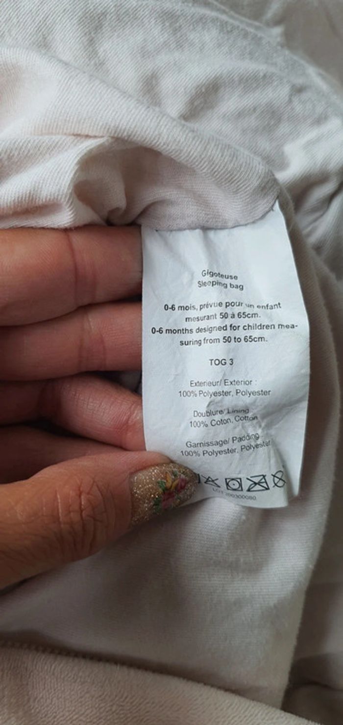 Gigoteuse - Domiva - Lapinou - Rose - Chaude et douce - 0-6 mois tog3 - photo numéro 5
