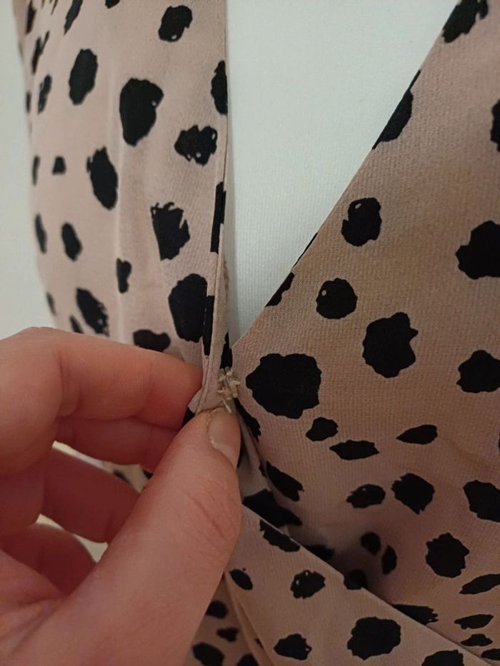 Robe rose pâle leopard Cache-coeur My Jewellery taille XS 34 - photo numéro 4