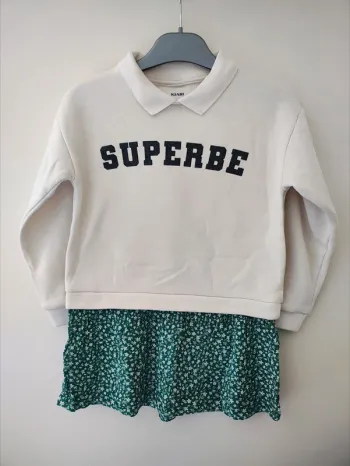 6 ans robe bi matière a col kiabi