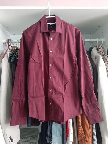 Chemise bordeaux Slim & Stretch WE