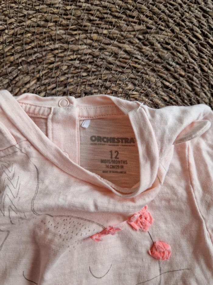 Joli tee-shirt manches longues Orchestra fille 12 mois - photo numéro 4