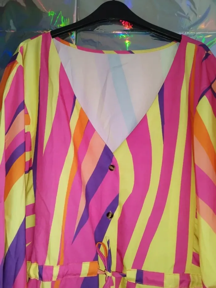 Robe chemise d'été colorée 5XL - photo numéro 5