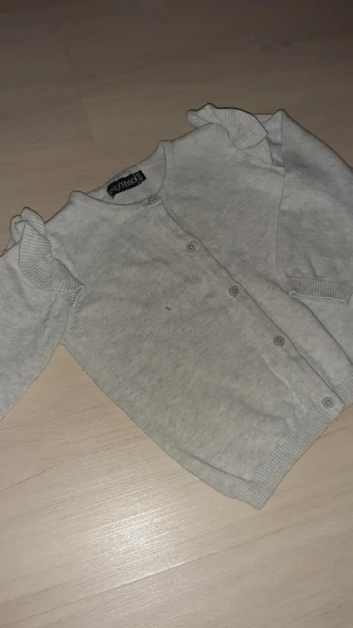 Gilet gris clair fille - photo numéro 4