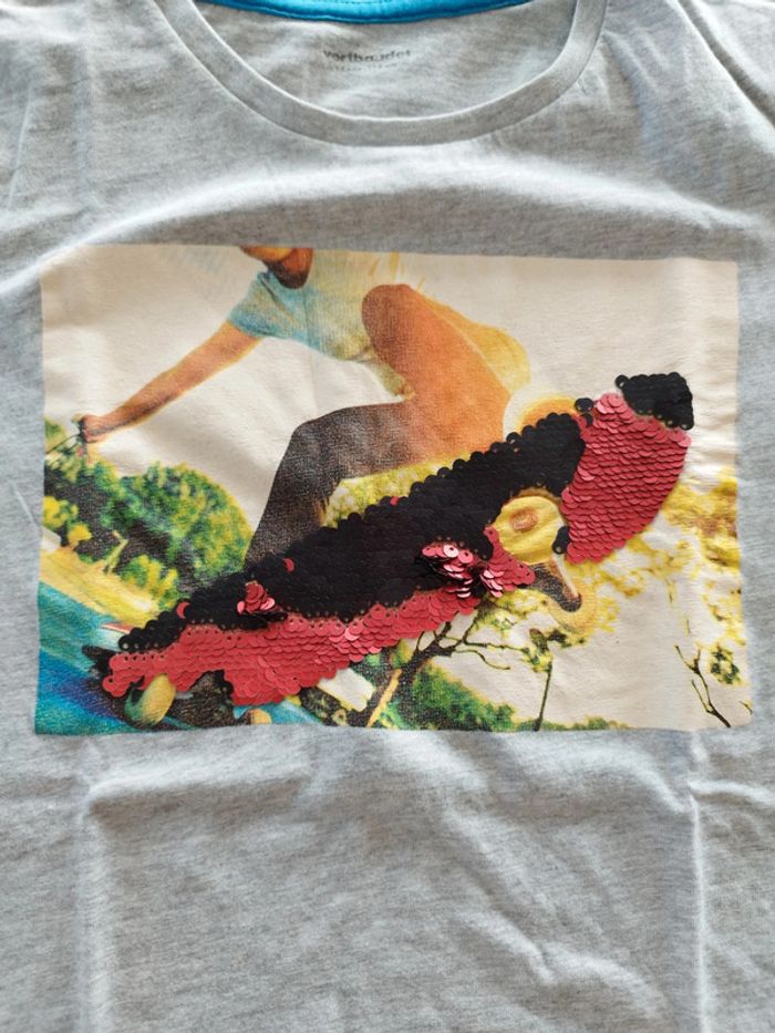 Tee-shirt à sequins 12 ans Vertbaudet - photo numéro 2