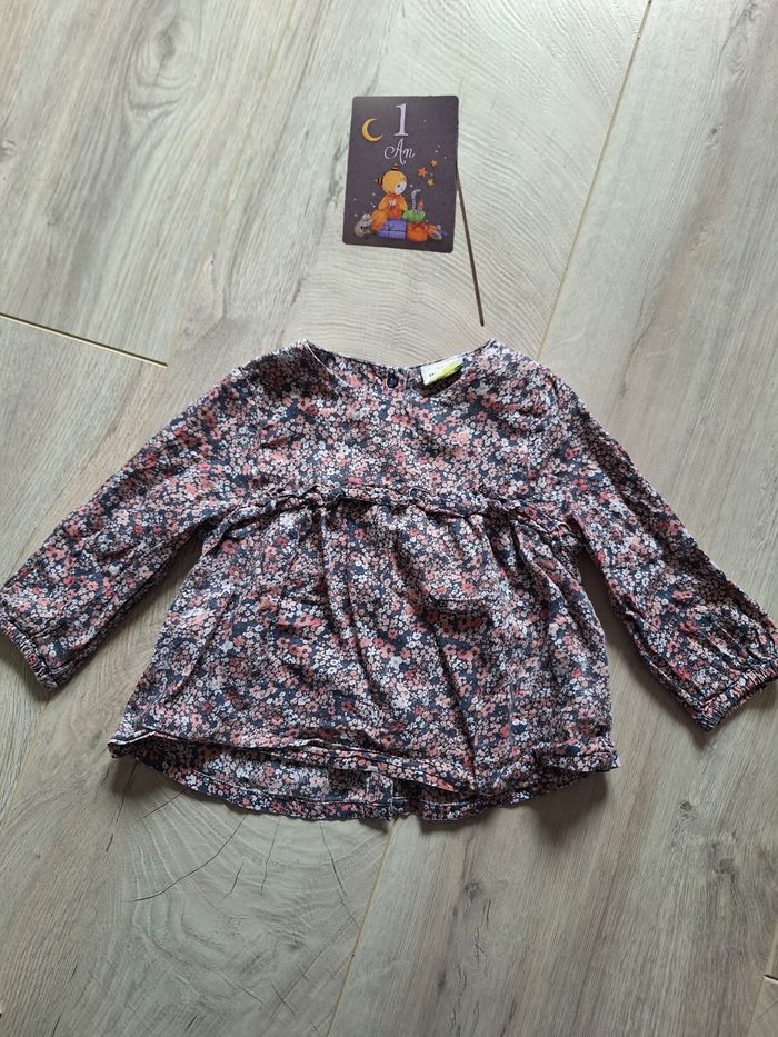Tunique 12 mois fille fleurie tape à l'œil
