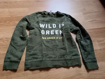 Sweat vert, Okaïdi, 10 ans
