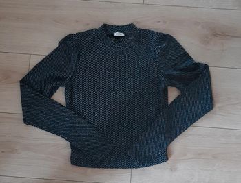 T-shirt pailleté manches longues fille taille XS